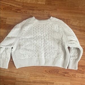 Universal Thread Cable Knit Sweater - Cream